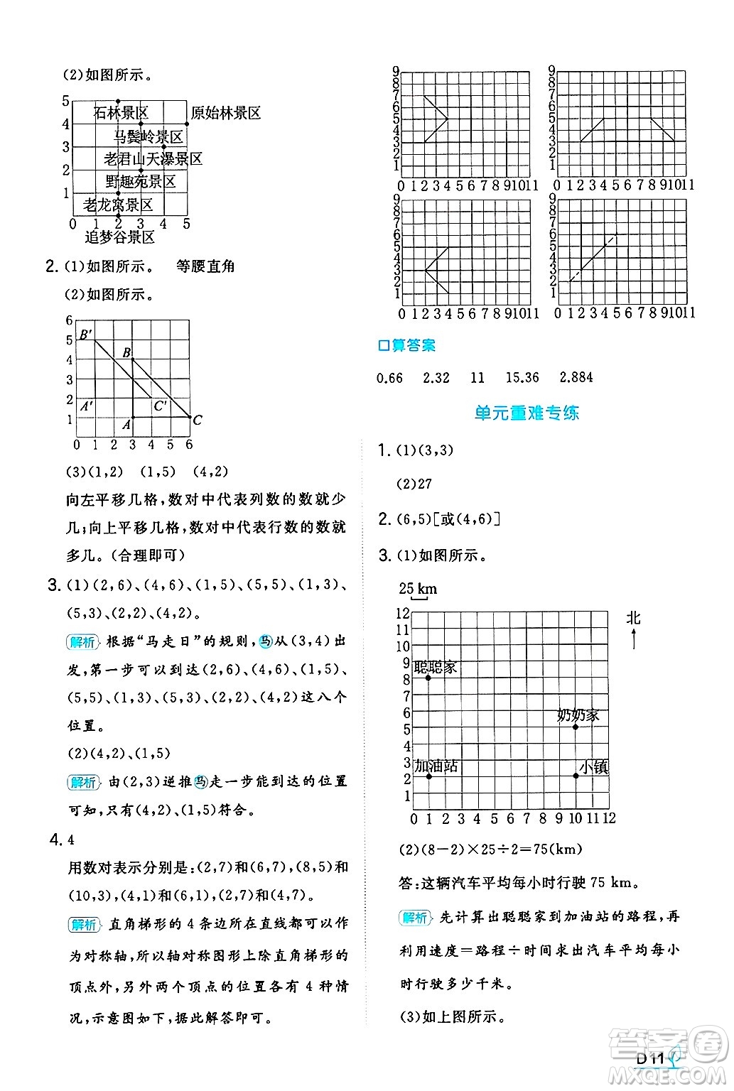 湖南教育出版社2024年秋一本同步訓(xùn)練五年級(jí)數(shù)學(xué)上冊(cè)人教版河南專(zhuān)版答案