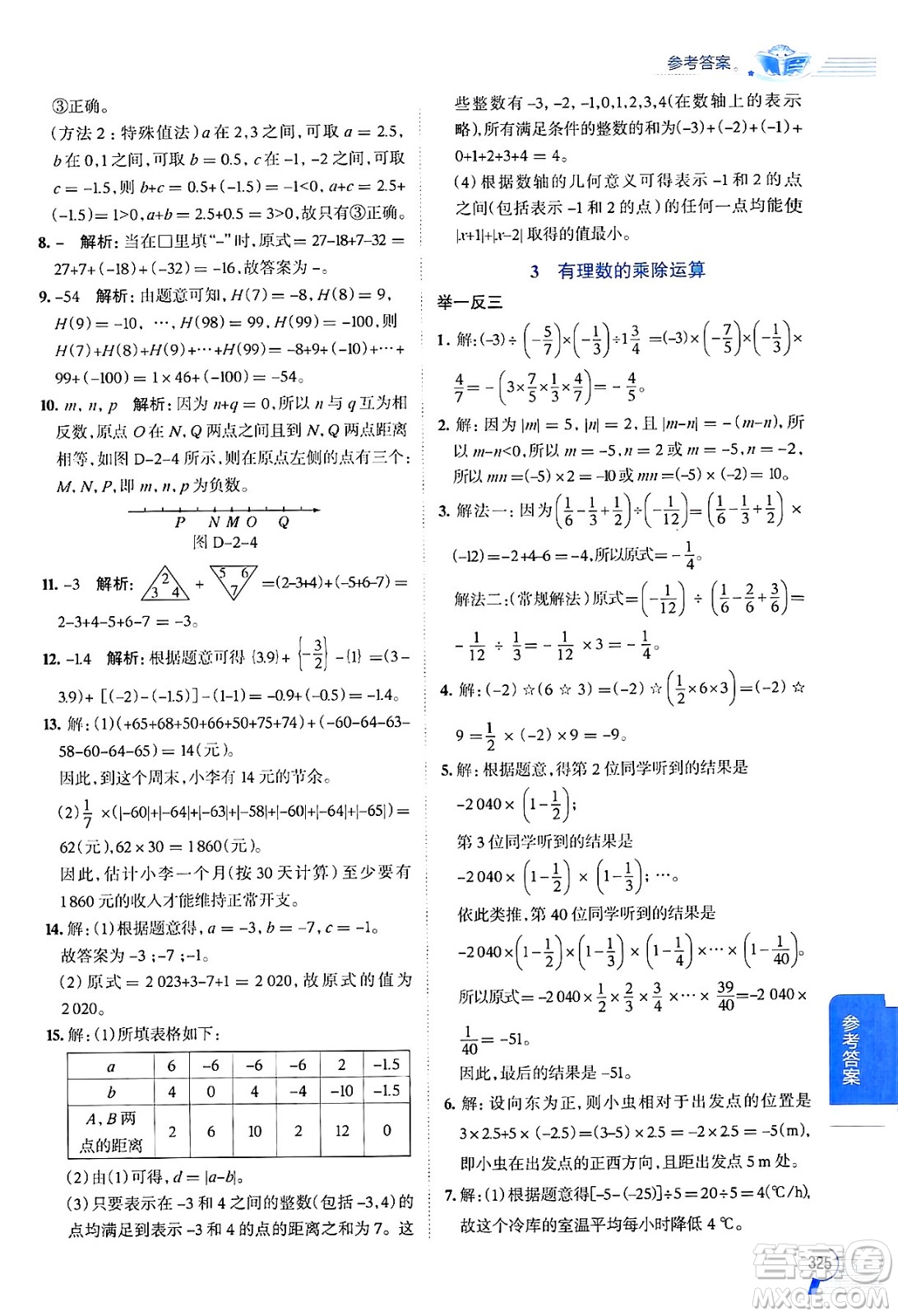 北京師范大學(xué)出版社2024年秋中學(xué)教材全解七年級數(shù)學(xué)上冊北師大版答案