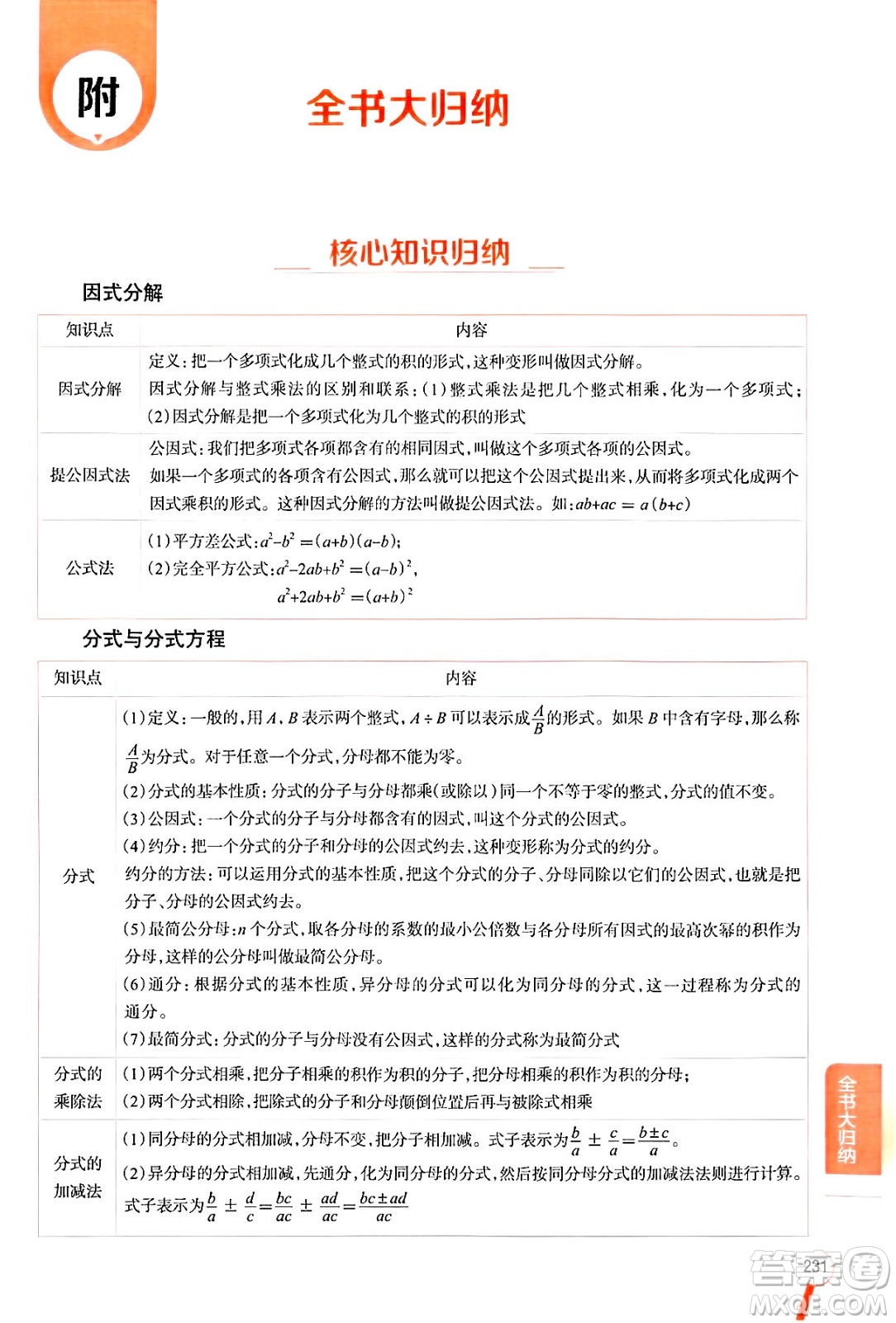 陜西人民教育出版社2024年秋中學教材全解八年級數(shù)學上冊魯教版五四制答案