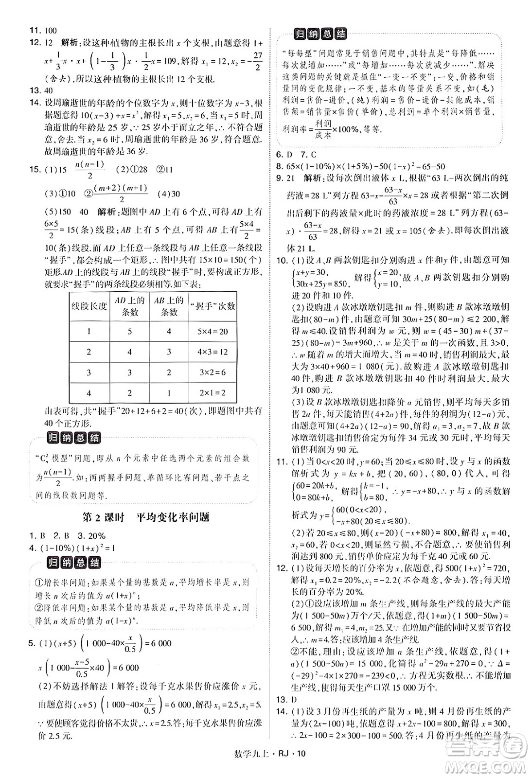 河海大學(xué)出版社2024年秋學(xué)霸題中題九年級數(shù)學(xué)上冊人教版答案