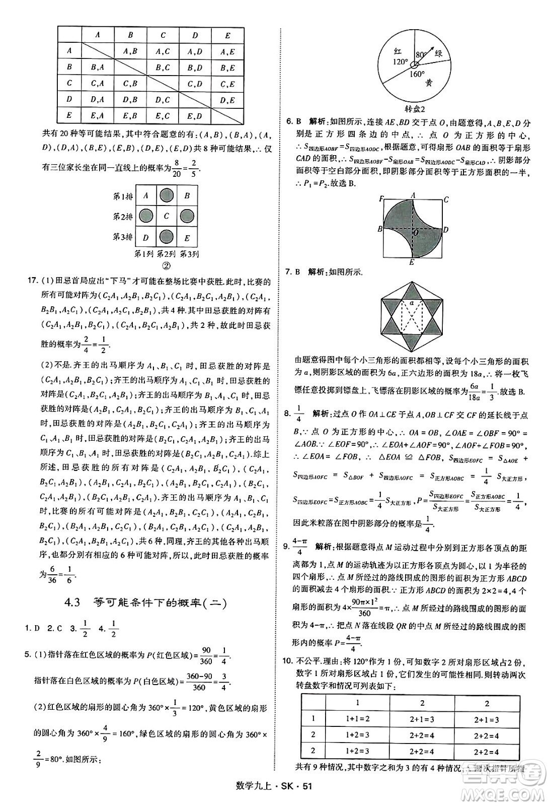河海大學出版社2024年秋學霸題中題九年級數(shù)學上冊蘇科版答案