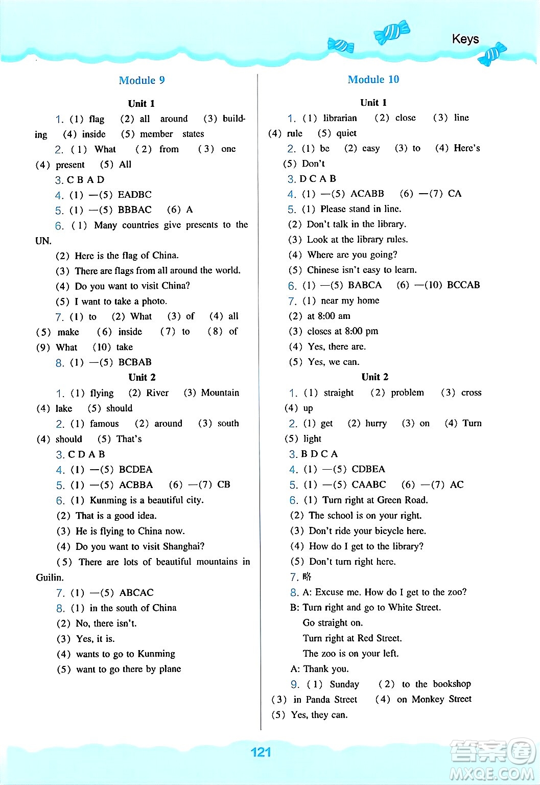 遼海出版社2024年秋新課程能力培養(yǎng)六年級英語上冊外研版三起點答案