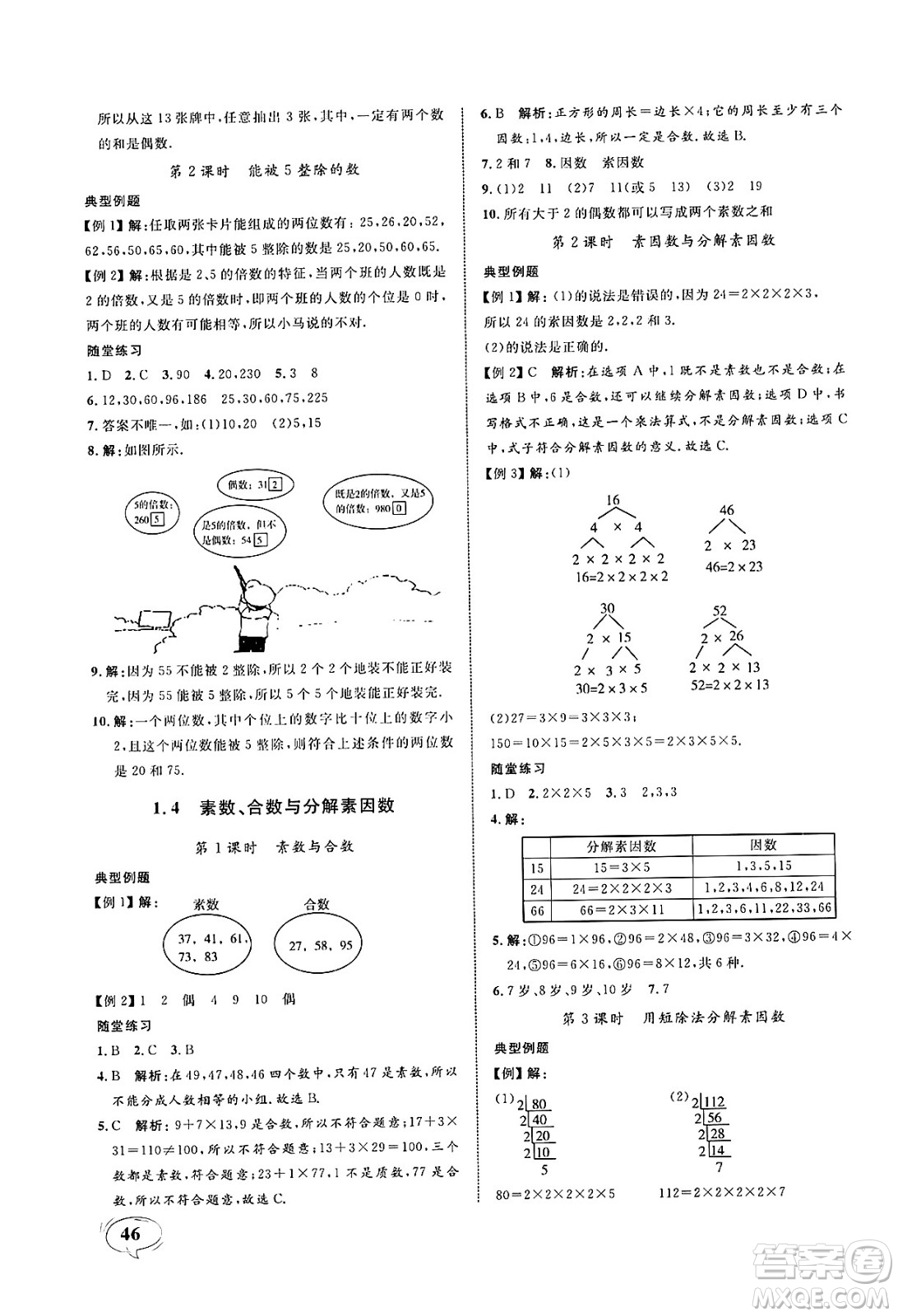 天津人民出版社2024年秋上海作業(yè)六年級數(shù)學(xué)上冊上海專版答案