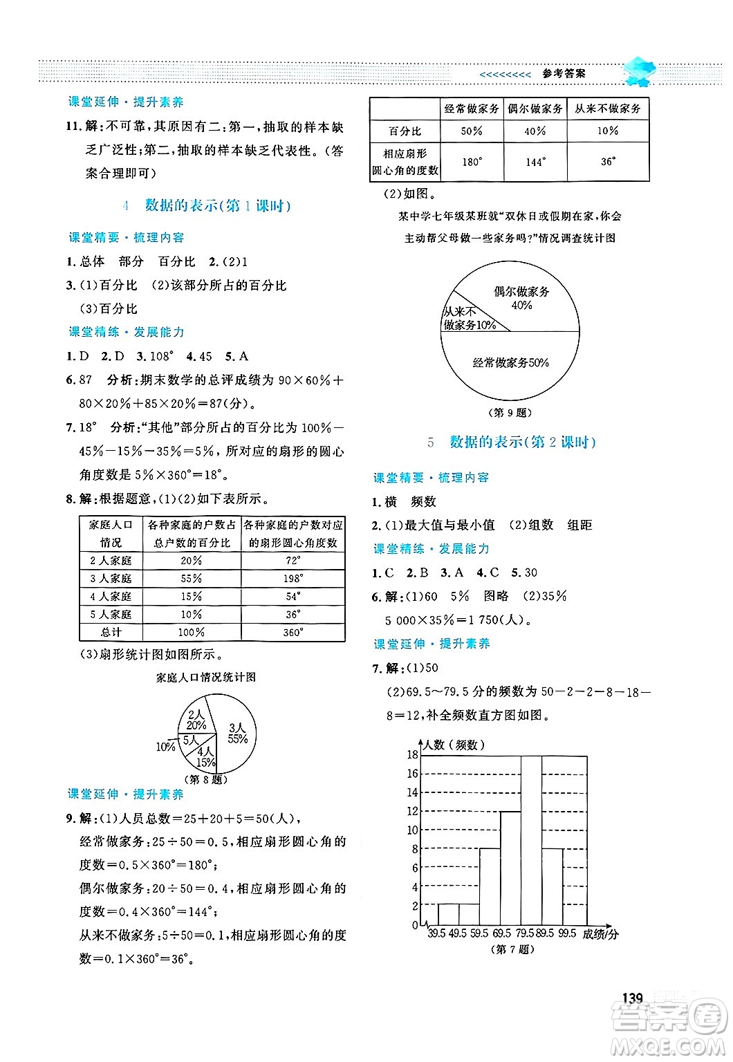 北京師范大學(xué)出版社2024年秋課堂精練七年級(jí)數(shù)學(xué)上冊(cè)北師大版答案