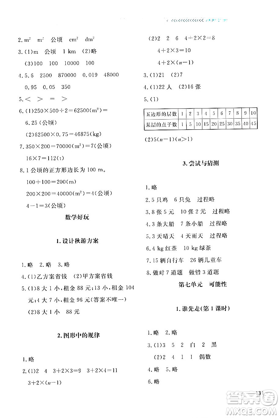 北京師范大學(xué)出版社2024年秋課堂精練五年級數(shù)學(xué)上冊北師大版四川專版答案