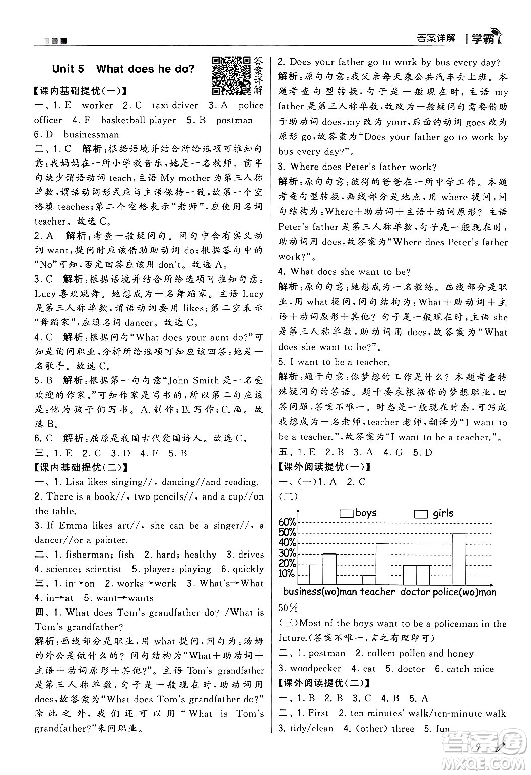 河海大學(xué)出版社2024年秋5星學(xué)霸六年級英語上冊人教版答案