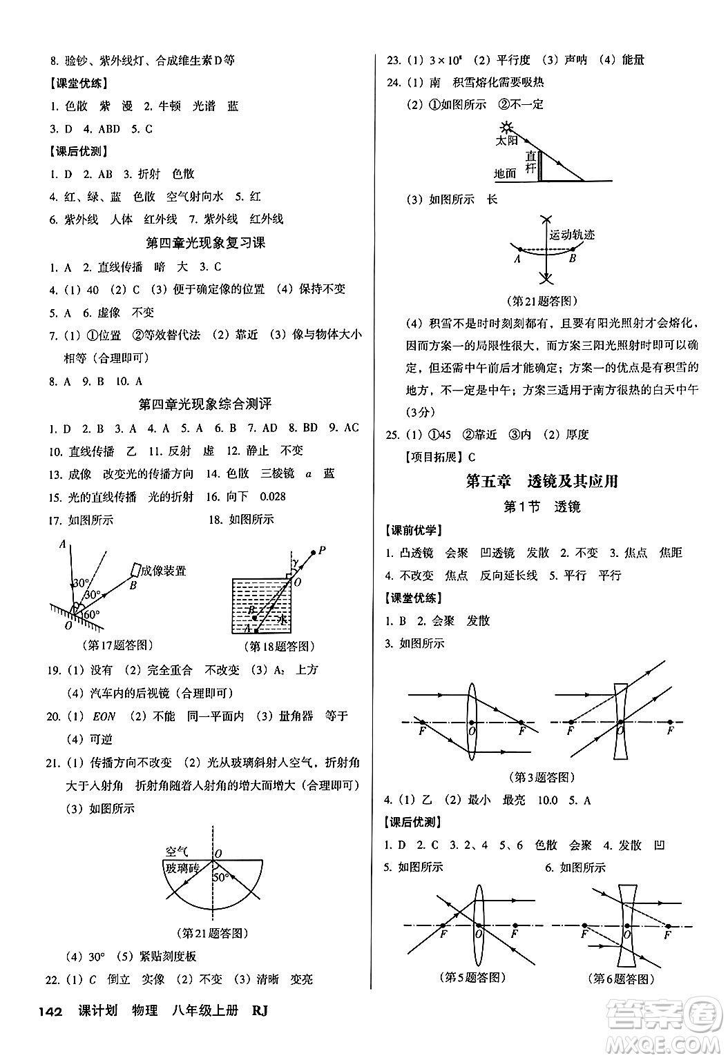廣東經(jīng)濟(jì)出版社2024年秋全優(yōu)點(diǎn)練課計(jì)劃八年級(jí)物理上冊人教版答案