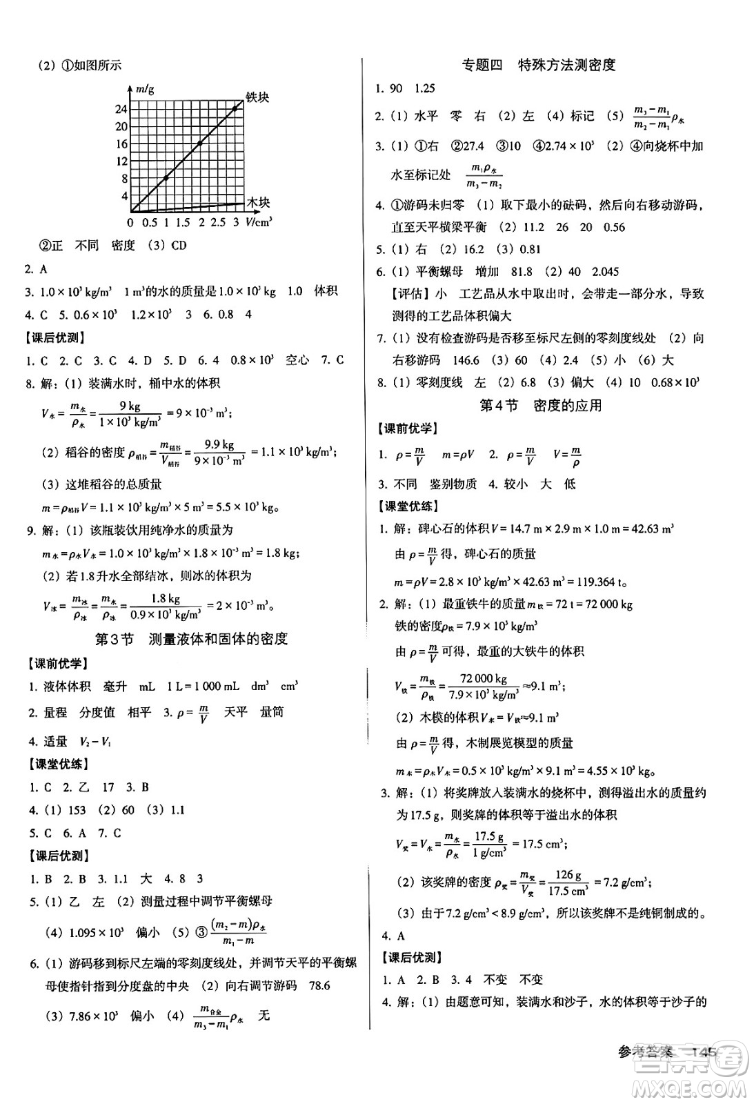 廣東經(jīng)濟(jì)出版社2024年秋全優(yōu)點(diǎn)練課計(jì)劃八年級(jí)物理上冊人教版答案