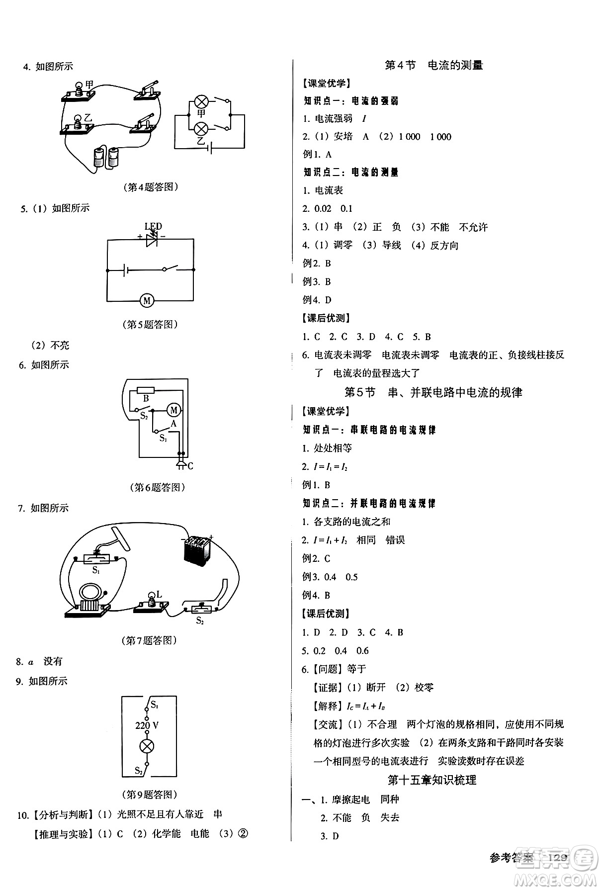 廣東經(jīng)濟出版社2024年秋全優(yōu)點練課計劃九年級物理上冊人教版答案