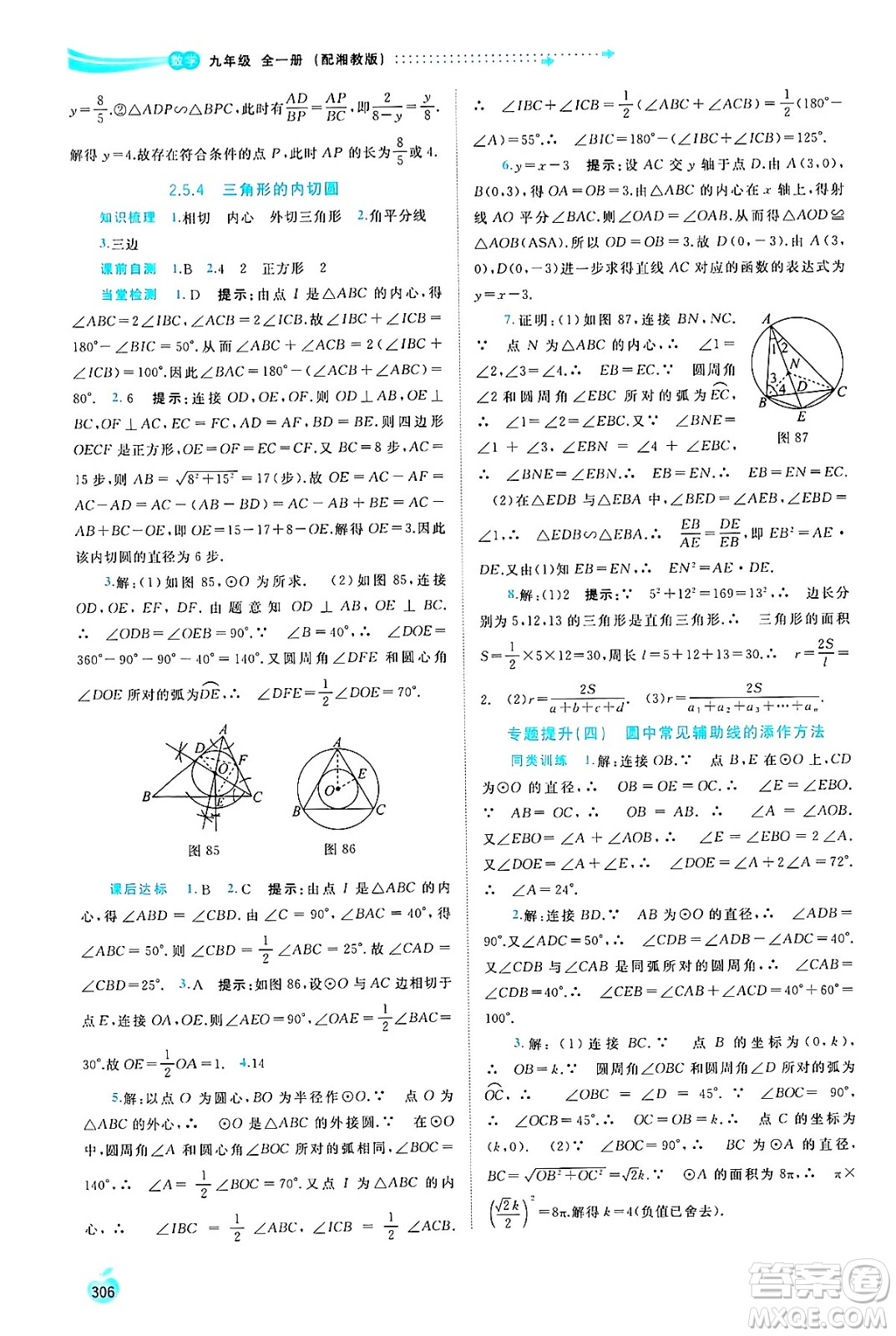 廣西師范大學(xué)出版社2025年春新課程學(xué)習(xí)與測評同步學(xué)習(xí)九年級數(shù)學(xué)全一冊湘教版答案