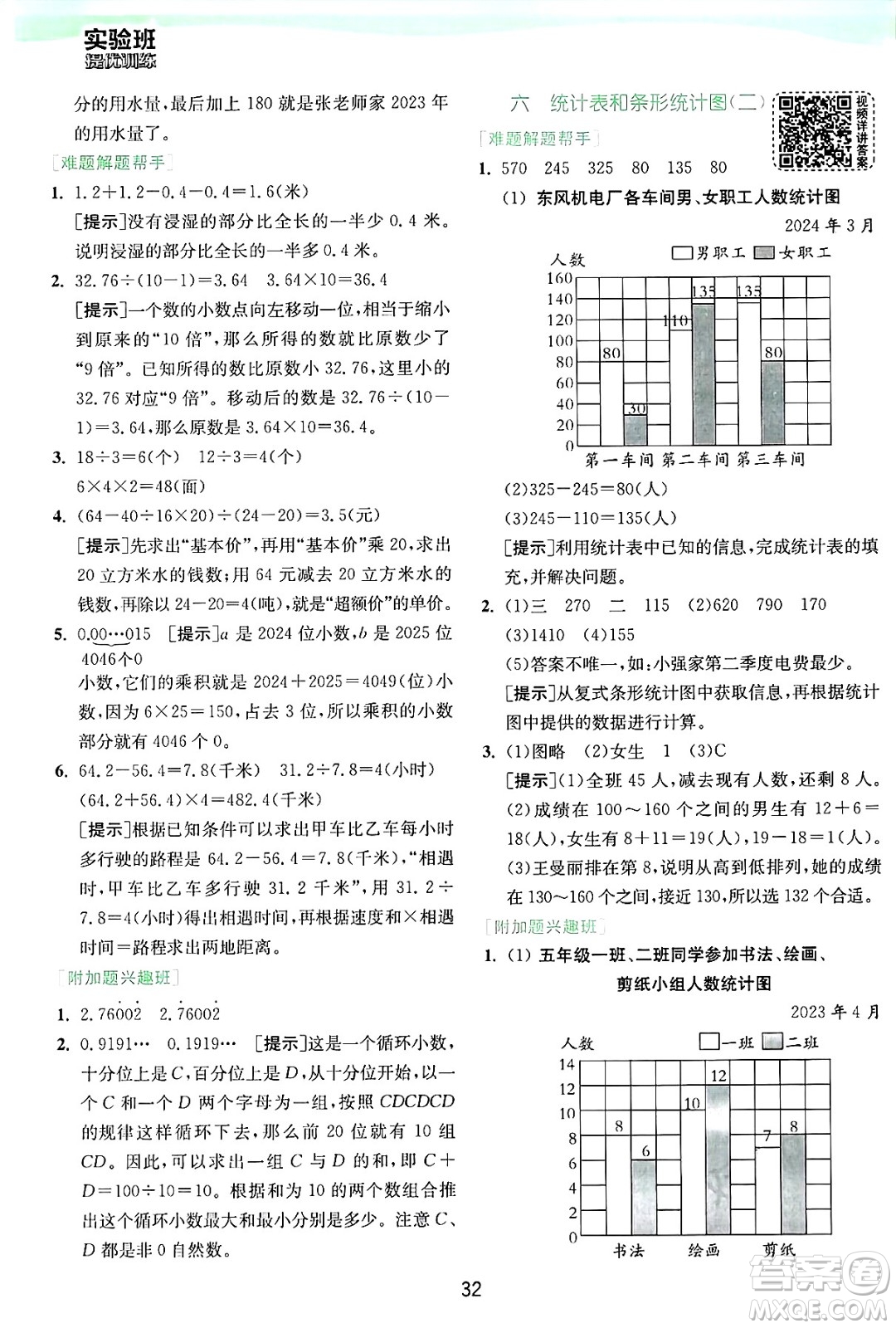 江蘇人民出版社2024年秋春雨教育實驗班提優(yōu)訓練五年級數(shù)學上冊蘇教版江蘇專版答案
