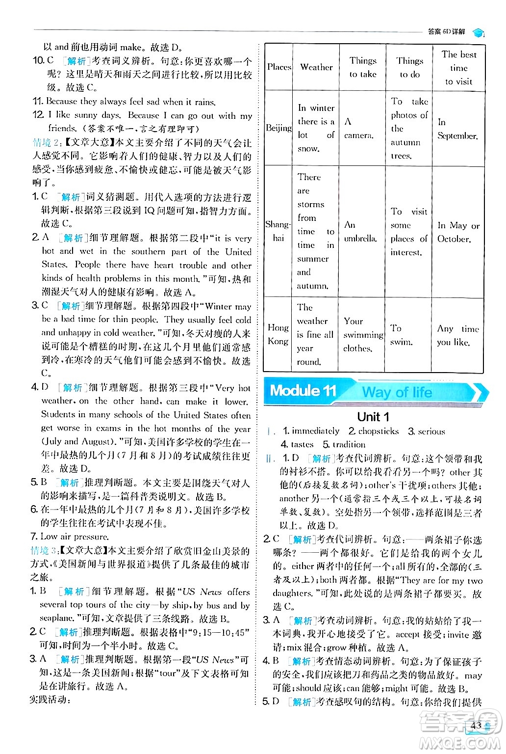 江蘇人民出版社2024年秋春雨教育實(shí)驗(yàn)班提優(yōu)訓(xùn)練八年級(jí)英語(yǔ)上冊(cè)外研版答案
