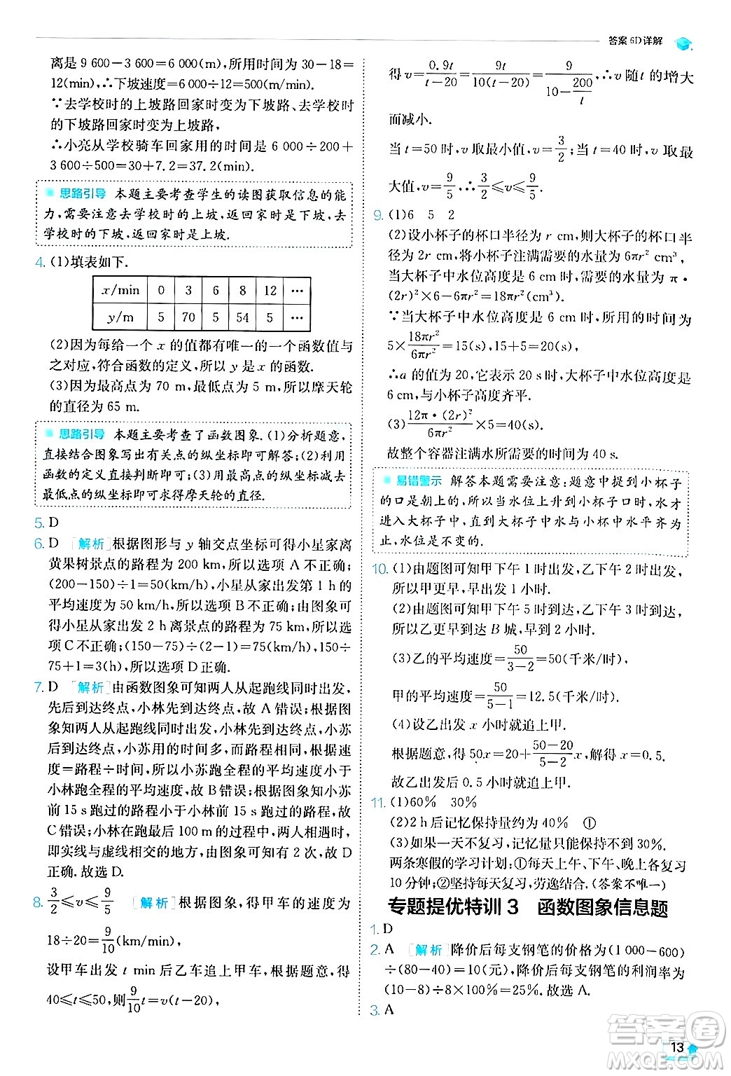 江蘇人民出版社2024年秋春雨教育實驗班提優(yōu)訓(xùn)練八年級數(shù)學(xué)上冊滬科版答案