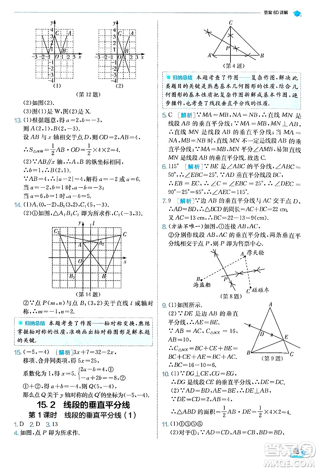 江蘇人民出版社2024年秋春雨教育實驗班提優(yōu)訓(xùn)練八年級數(shù)學(xué)上冊滬科版答案