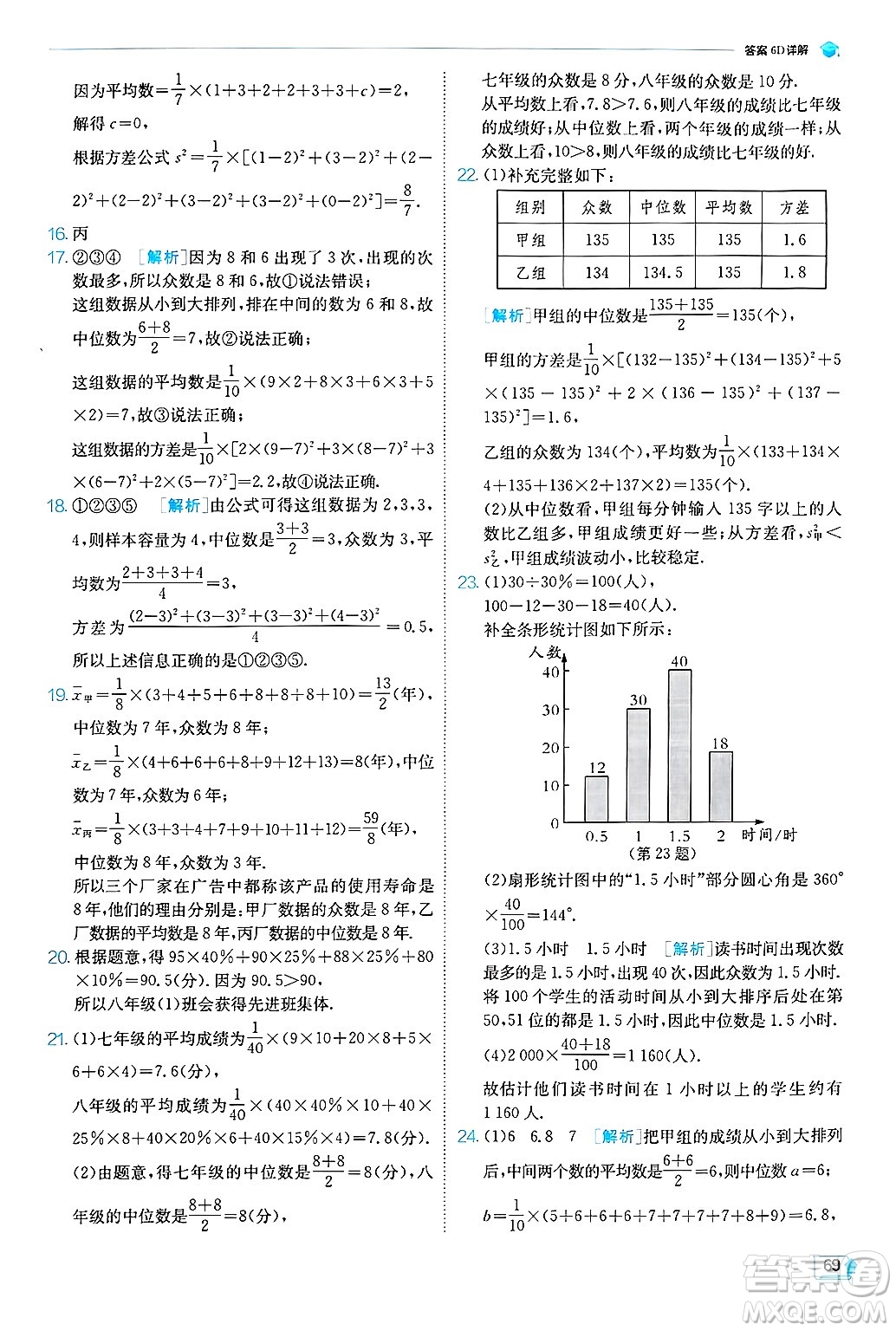 江蘇人民出版社2024年秋春雨教育實(shí)驗(yàn)班提優(yōu)訓(xùn)練八年級數(shù)學(xué)上冊青島版答案