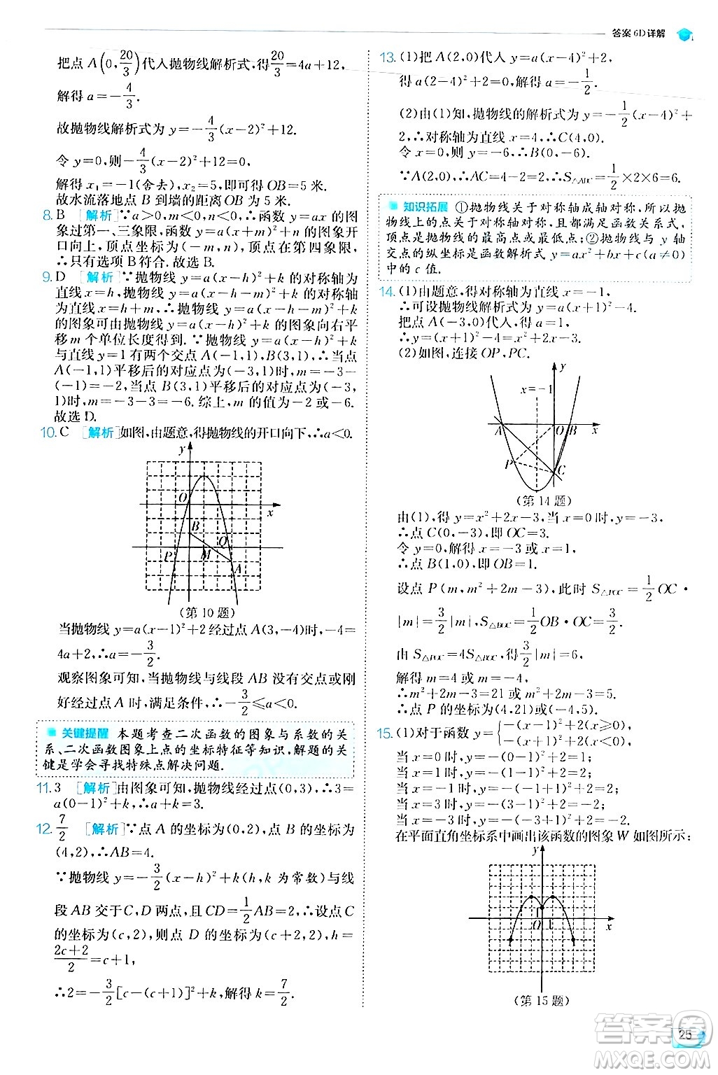 江蘇人民出版社2024年秋春雨教育實(shí)驗(yàn)班提優(yōu)訓(xùn)練九年級(jí)數(shù)學(xué)上冊(cè)人教版答案