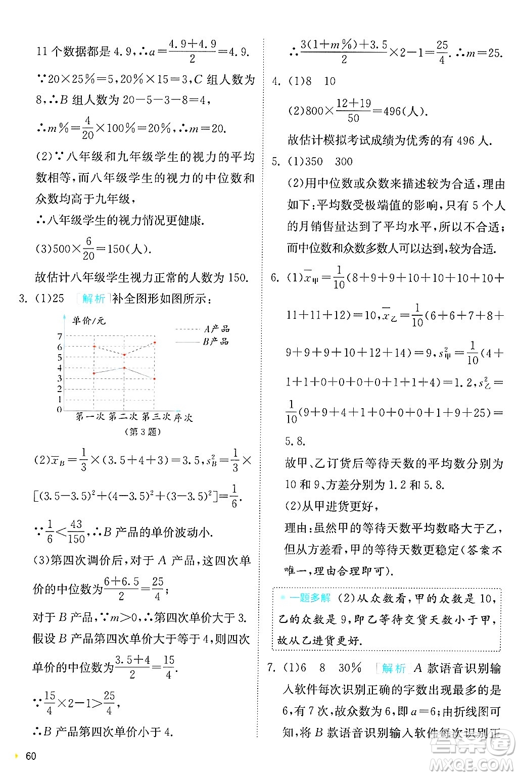 江蘇人民出版社2024年秋春雨教育實驗班提優(yōu)訓練九年級數(shù)學上冊蘇科版答案