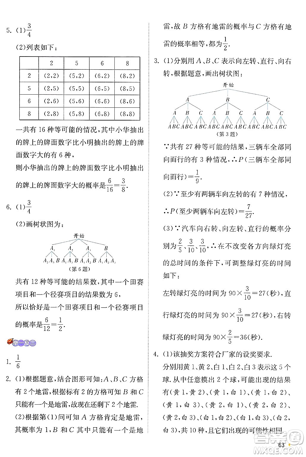 江蘇人民出版社2024年秋春雨教育實驗班提優(yōu)訓練九年級數(shù)學上冊蘇科版答案