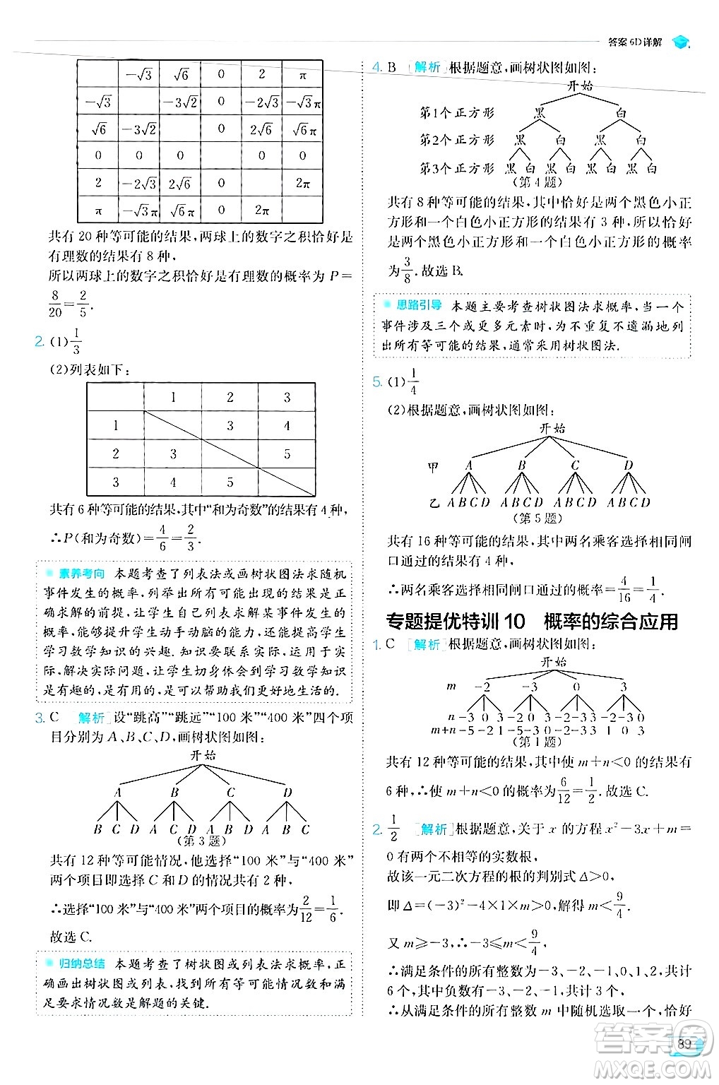 江蘇人民出版社2024年秋春雨教育實(shí)驗(yàn)班提優(yōu)訓(xùn)練九年級(jí)數(shù)學(xué)上冊(cè)華師版答案