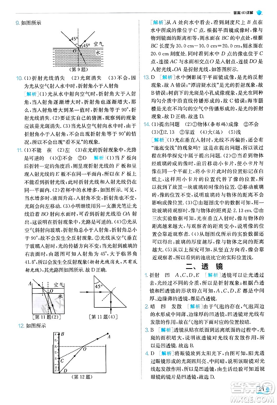 江蘇人民出版社2024年秋春雨教育實(shí)驗(yàn)班提優(yōu)訓(xùn)練八年級(jí)物理上冊(cè)蘇科版答案
