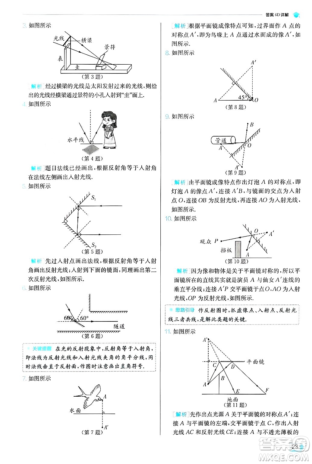 江蘇人民出版社2024年秋春雨教育實(shí)驗(yàn)班提優(yōu)訓(xùn)練八年級(jí)物理上冊(cè)滬粵版答案