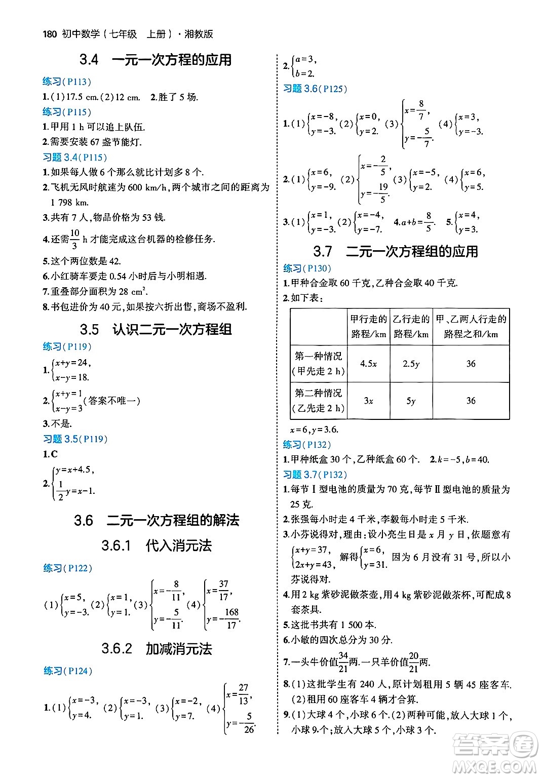 首都師范大學(xué)出版社2024年秋初中同步5年中考3年模擬七年級(jí)數(shù)學(xué)上冊(cè)湘教版答案