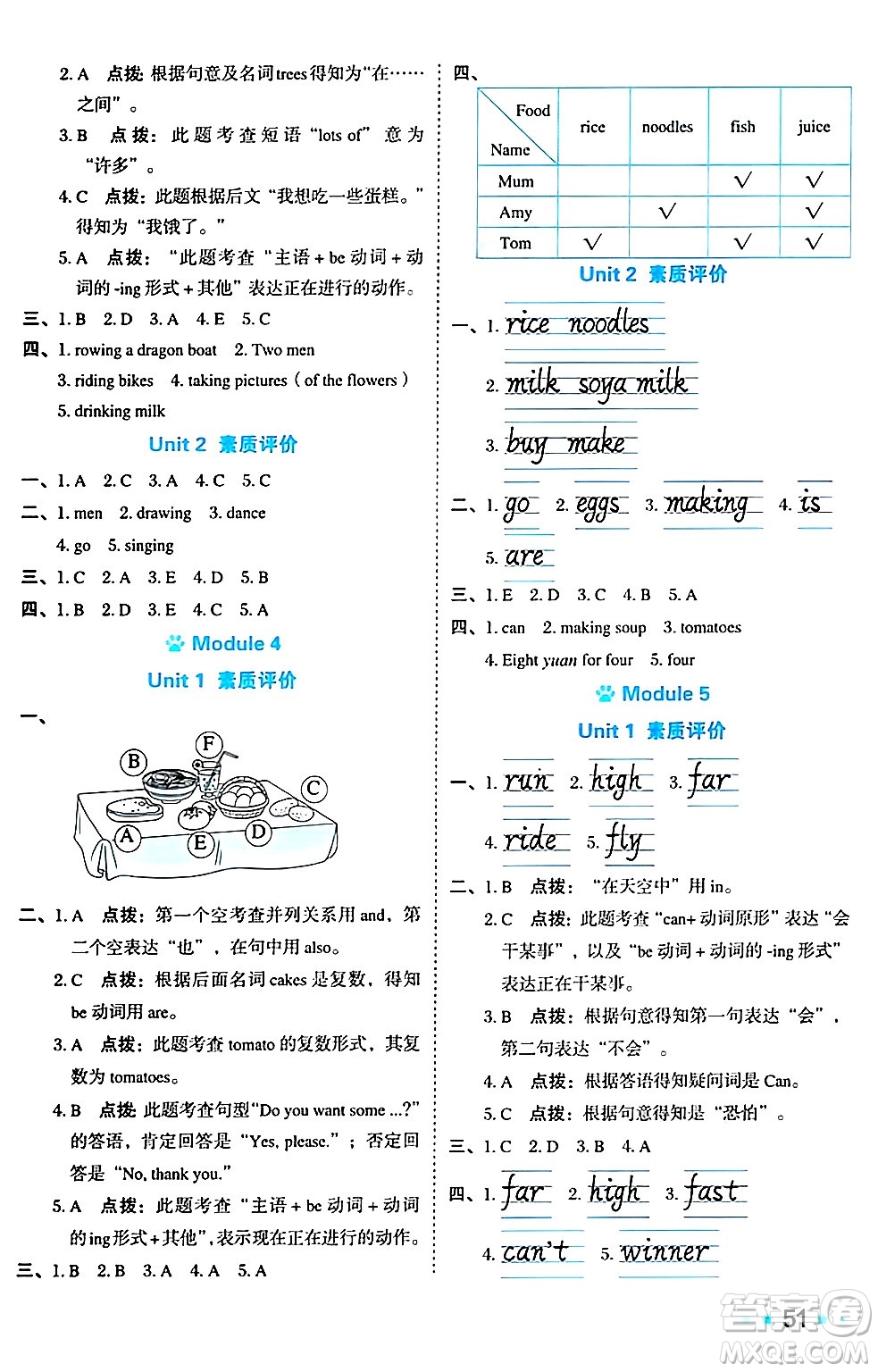 吉林教育出版社2024年秋榮德基好卷四年級(jí)英語(yǔ)上冊(cè)外研版三起點(diǎn)答案