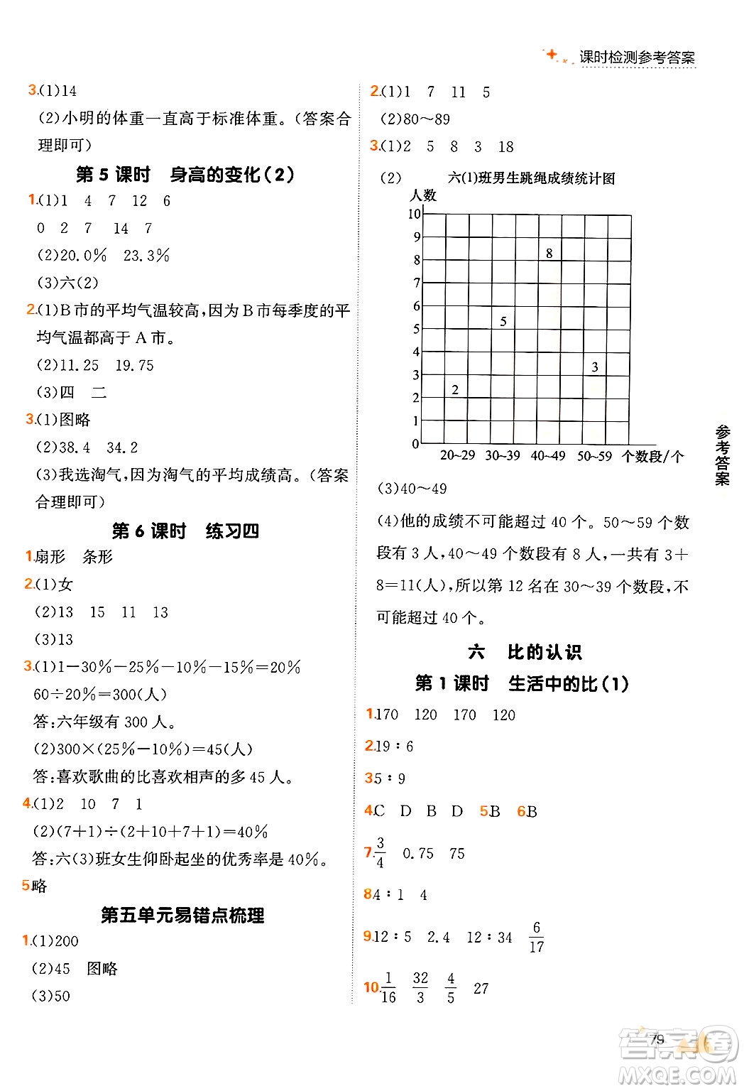 大連出版社2024年秋點石成金金牌每課通六年級數(shù)學上冊北師大版答案