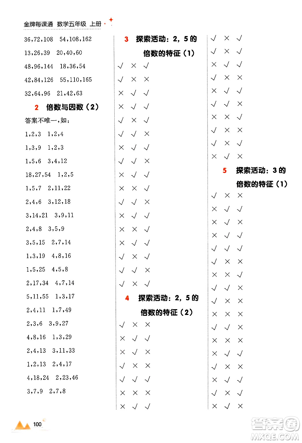 大連出版社2024年秋點(diǎn)石成金金牌每課通五年級數(shù)學(xué)上冊北師大版答案