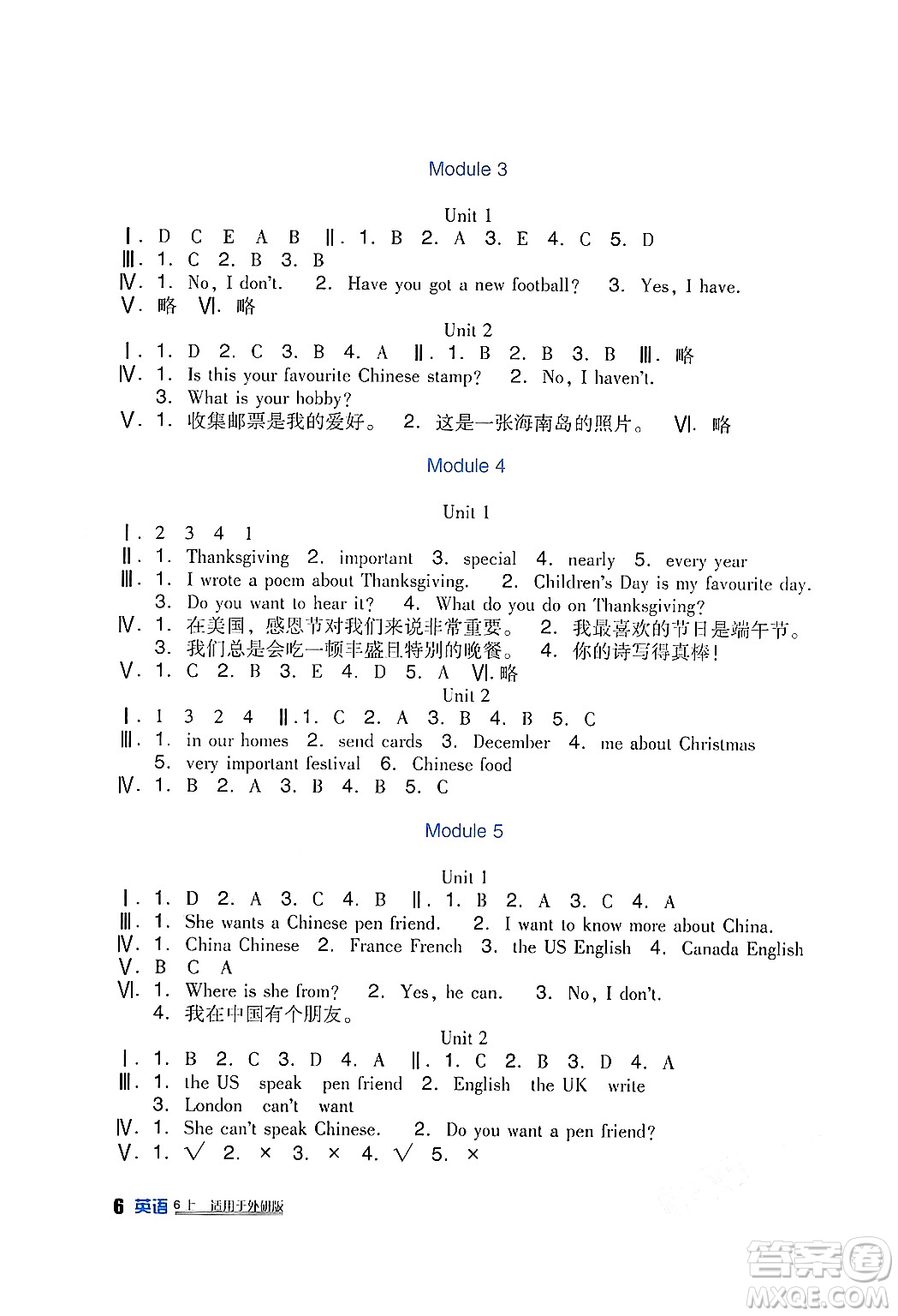 四川教育出版社2024年秋新課標(biāo)小學(xué)生學(xué)習(xí)實(shí)踐園地六年級(jí)英語(yǔ)上冊(cè)外研版一起點(diǎn)答案