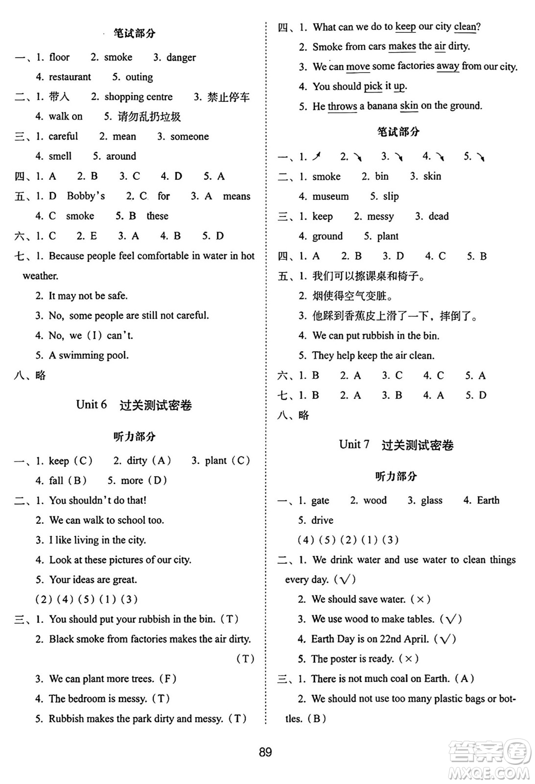 長春出版社2024年秋68所期末沖刺100分完全試卷六年級英語上冊譯林版答案