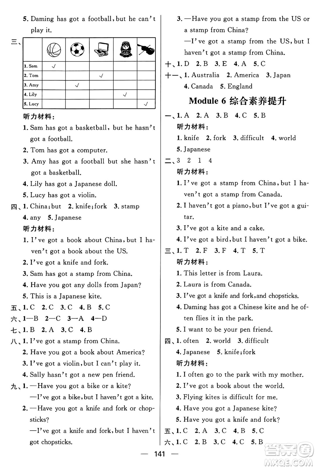 南方出版社2024秋學(xué)緣教育核心素養(yǎng)天天練六年級(jí)英語上冊(cè)外研版答案