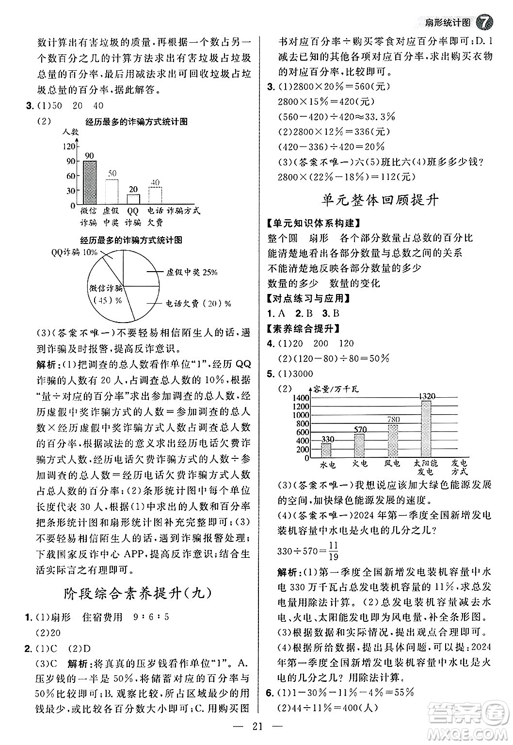 南方出版社2024秋學緣教育核心素養(yǎng)天天練六年級數(shù)學上冊人教版福建專版答案