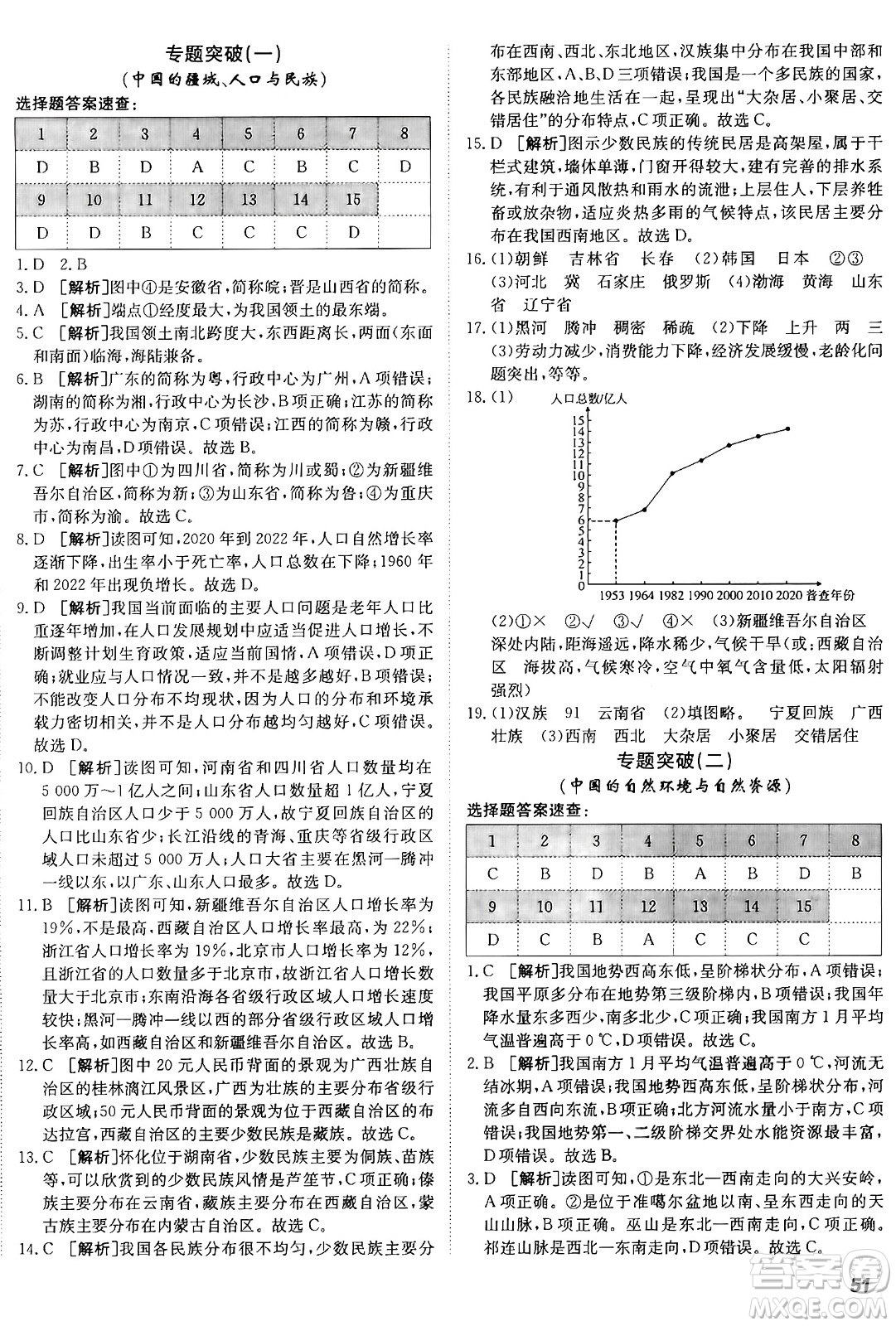 新疆青少年出版社2024年秋神龍教育期末考向標(biāo)全程跟蹤突破測試卷八年級(jí)地理上冊(cè)人教版答案