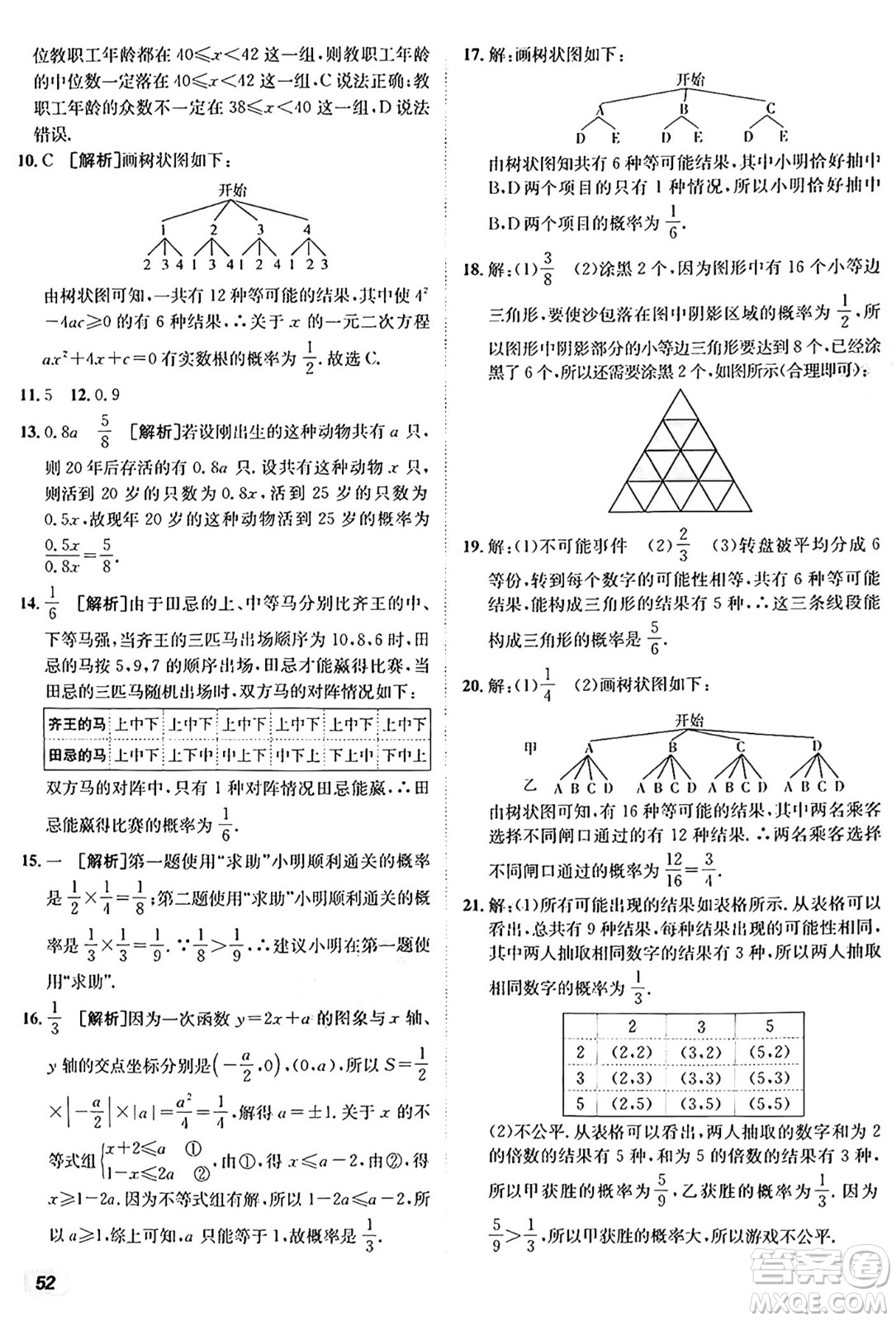 新疆青少年出版社2025年秋神龍教育期末考向標(biāo)全程跟蹤突破測(cè)試卷九年級(jí)數(shù)學(xué)全一冊(cè)青島版答案