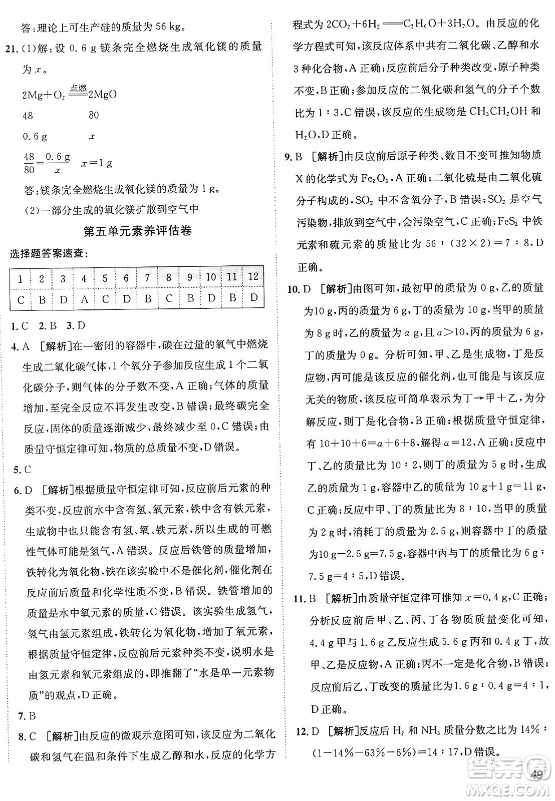 新疆青少年出版社2025年秋神龍教育期末考向標全程跟蹤突破測試卷九年級化學全一冊魯教版答案