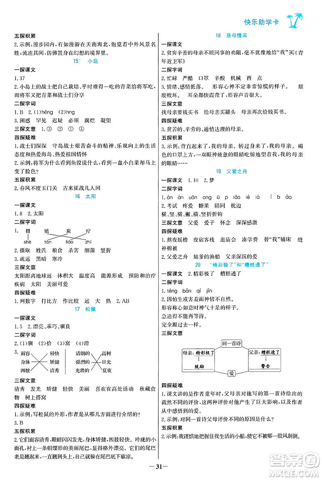 遼寧少年兒童出版社2024年秋世紀(jì)金榜金榜小博士課時(shí)提優(yōu)作業(yè)五年級(jí)語(yǔ)文上冊(cè)通用版答案