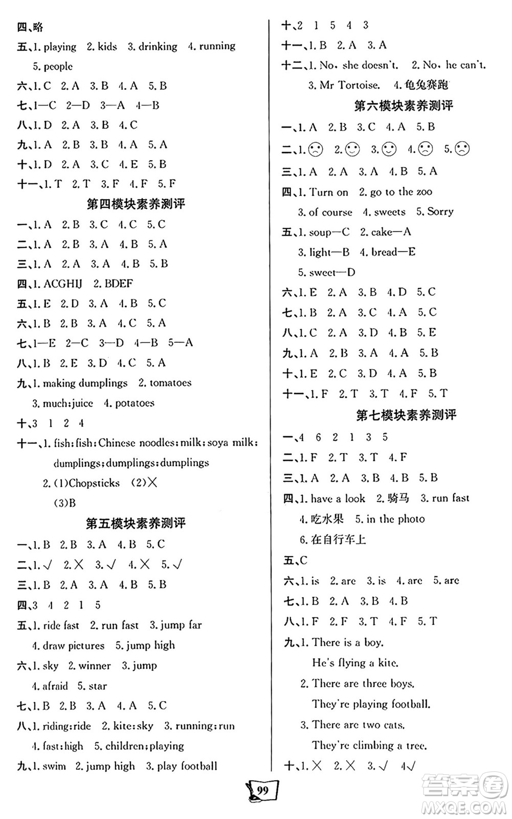 遼寧少年兒童出版社2024年秋世紀(jì)金榜金榜小博士課時(shí)提優(yōu)作業(yè)四年級(jí)英語(yǔ)上冊(cè)外研版三起點(diǎn)答案
