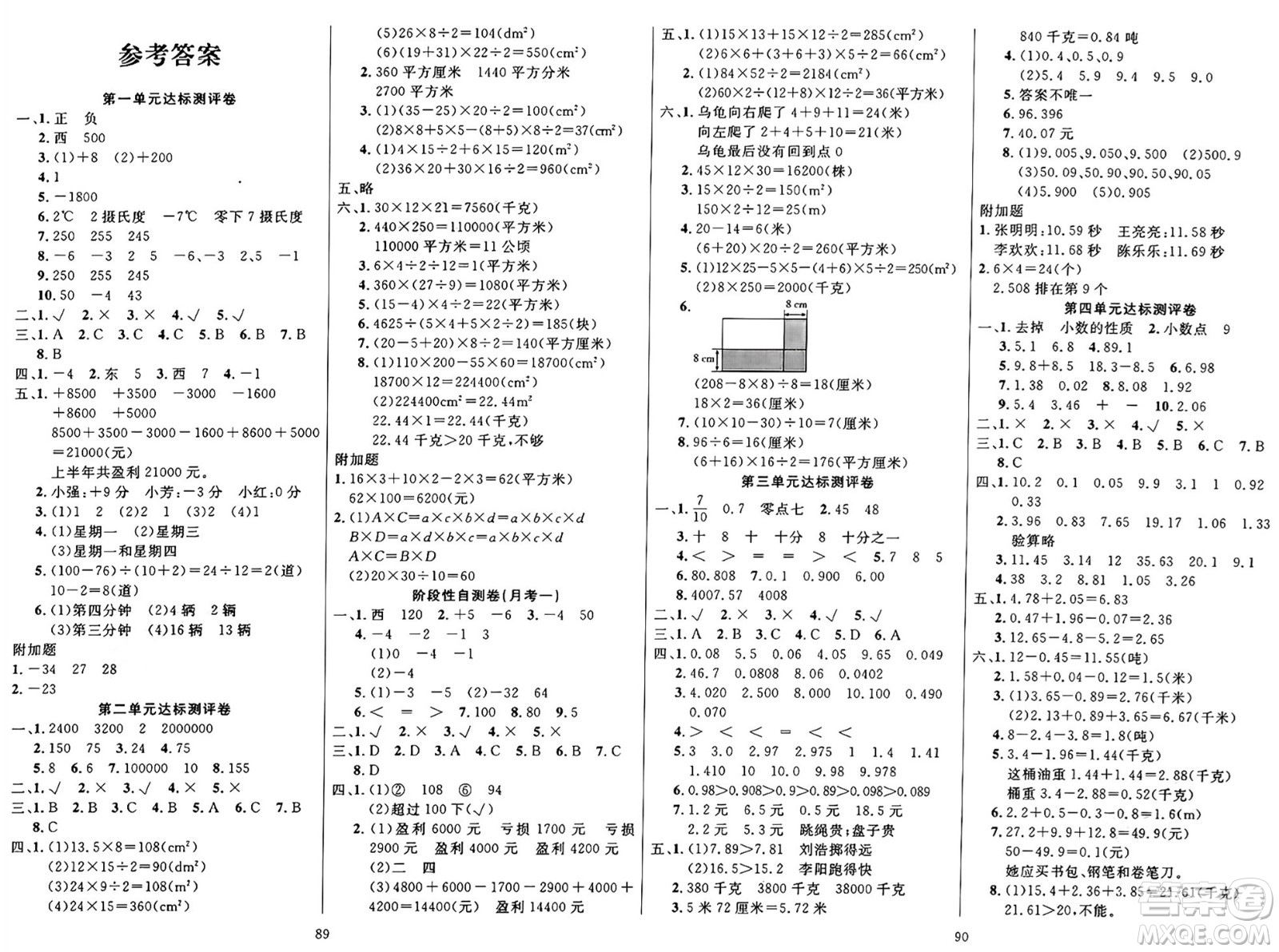 江蘇鳳凰美術(shù)出版社2024年秋廣文圖書黃岡小博士沖刺100分五年級(jí)數(shù)學(xué)上冊(cè)蘇教版答案