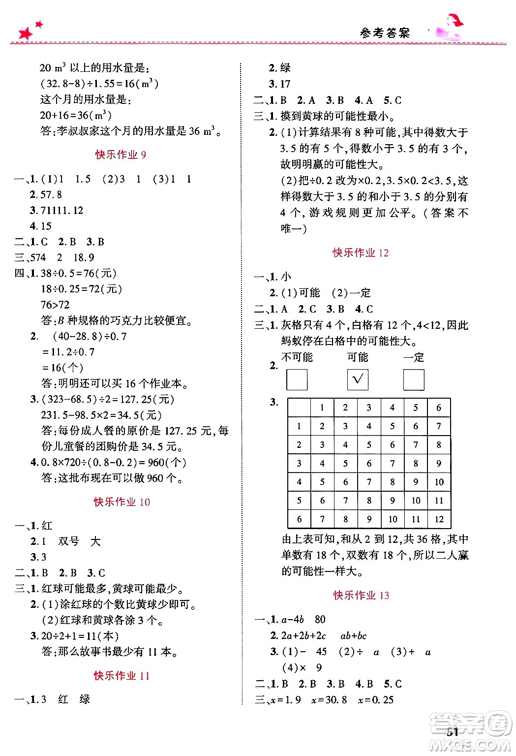 開明出版社2025年寒假生活五年級數(shù)學人教版答案