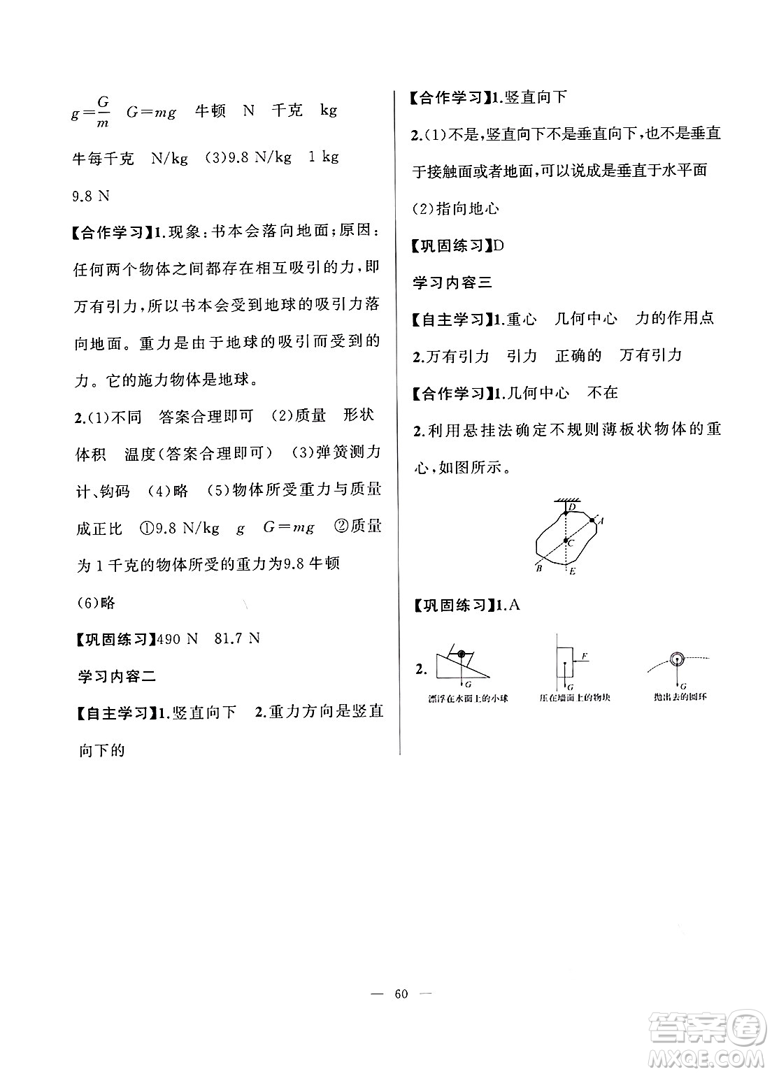 新疆青少年出版社2025年高效課堂系列寒假作業(yè)八年級(jí)物理通用版答案