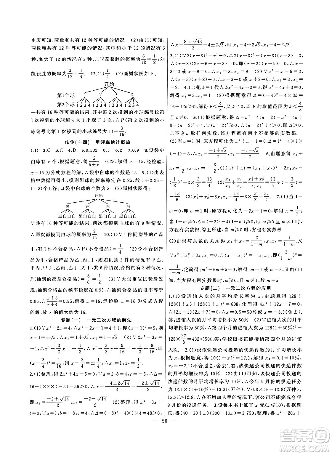 新疆青少年出版社2025年高效課堂系列寒假作業(yè)九年級(jí)數(shù)學(xué)通用版答案