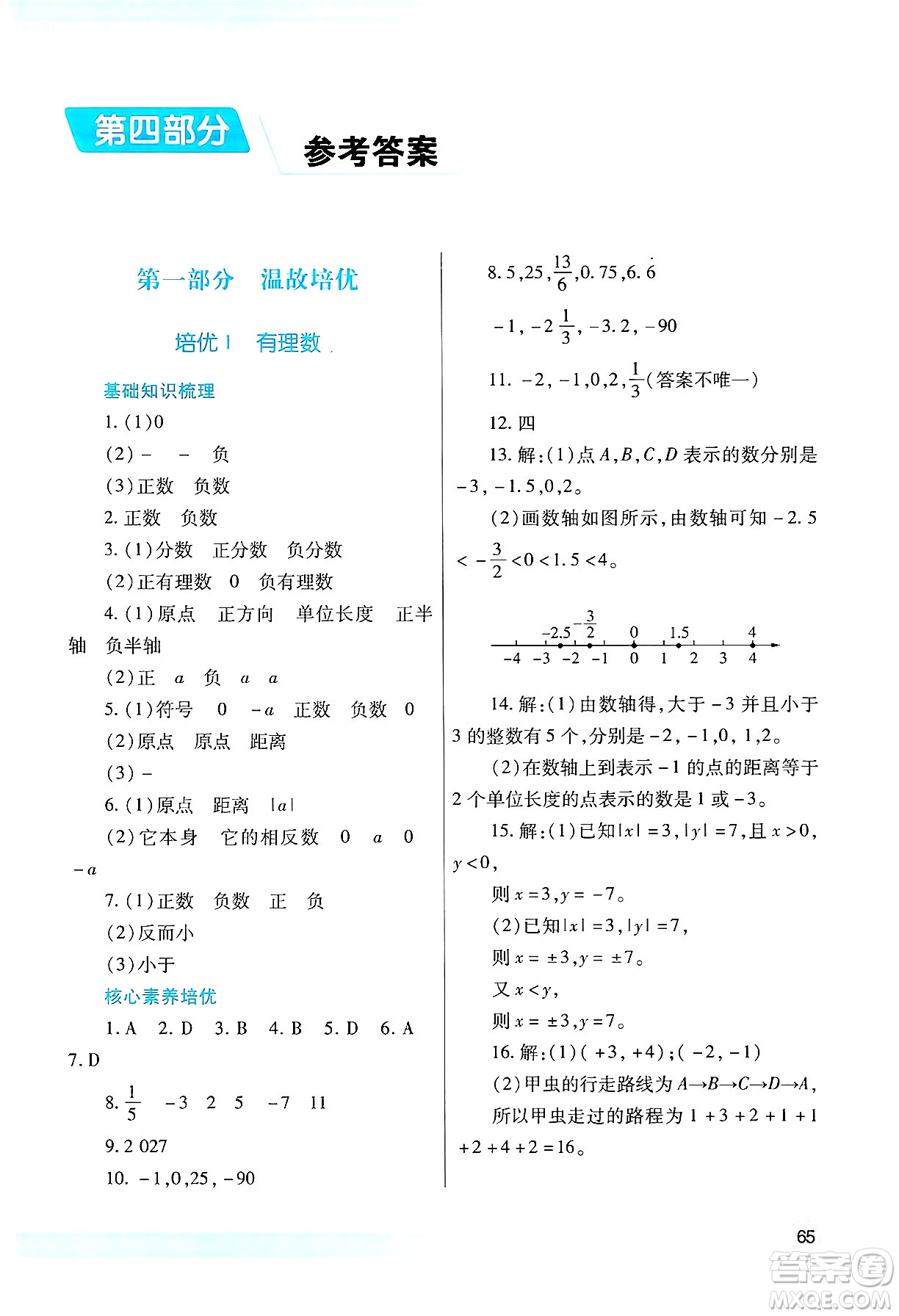 陜西師范大學(xué)出版總社有限公司2025年寒假作業(yè)與生活七年級(jí)數(shù)學(xué)人教版答案
