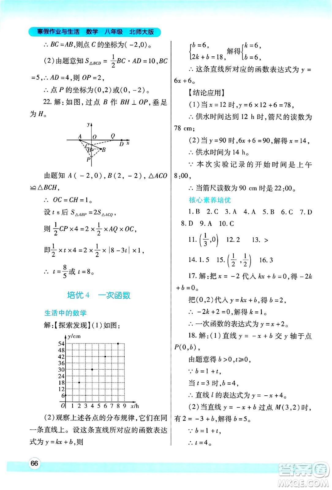 陜西師范大學(xué)出版總社有限公司2025年寒假作業(yè)與生活八年級數(shù)學(xué)北師大版答案