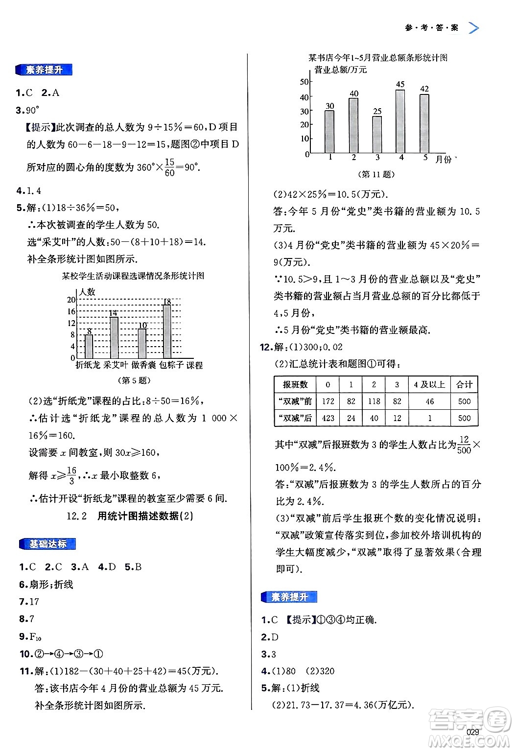 天津教育出版社2025年春學(xué)習(xí)質(zhì)量監(jiān)測(cè)七年級(jí)數(shù)學(xué)下冊(cè)人教版答案