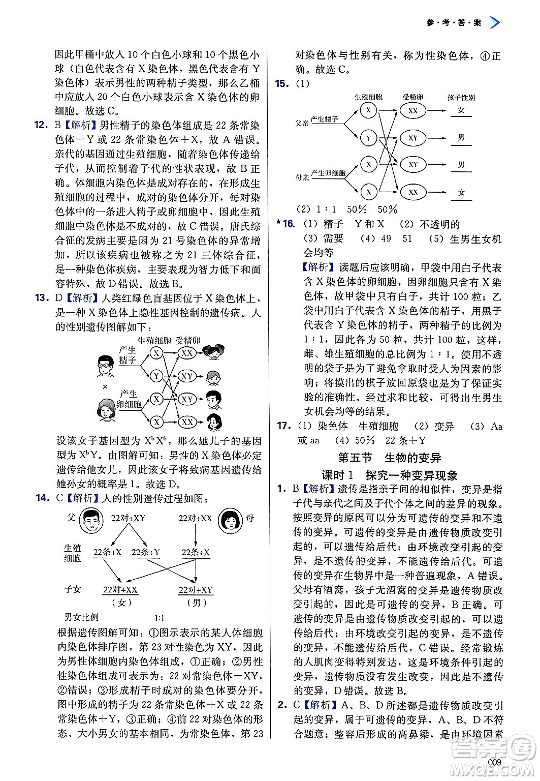 天津教育出版社2025年春學(xué)習(xí)質(zhì)量監(jiān)測(cè)八年級(jí)生物下冊(cè)人教版答案