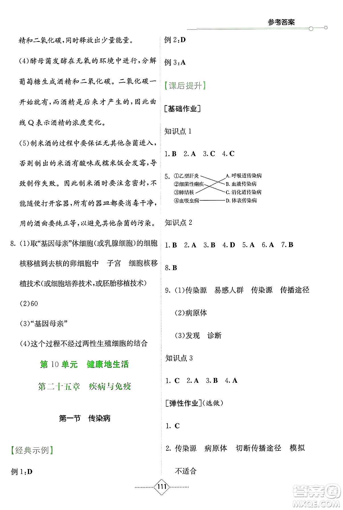 湖南教育出版社2025年春學(xué)法大視野八年級(jí)生物下冊(cè)蘇教版答案