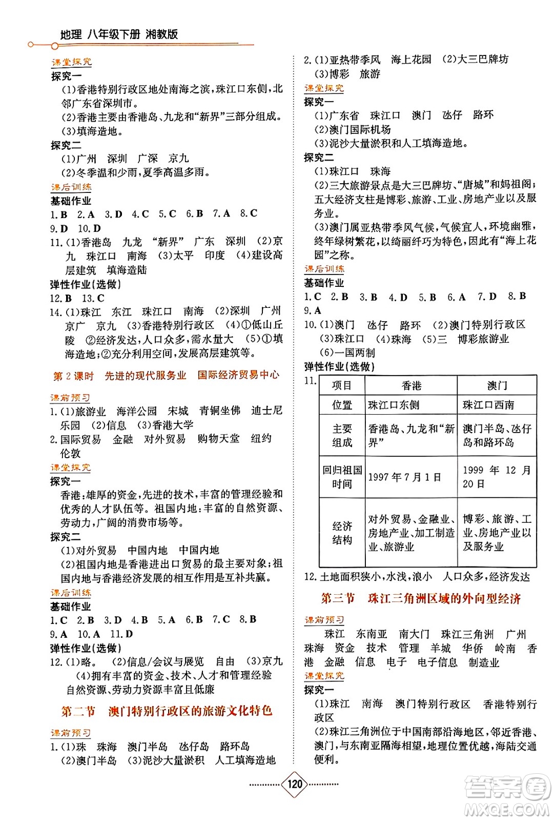 湖南教育出版社2025年春學(xué)法大視野八年級地理下冊湘教版答案