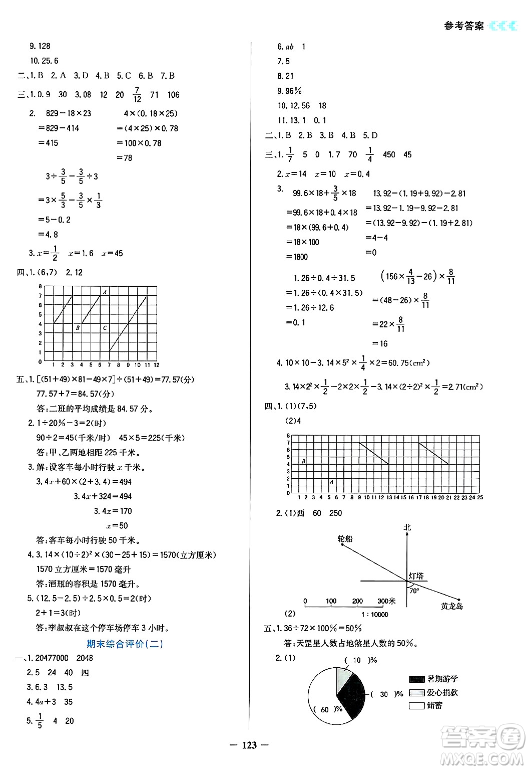 湖南教育出版社2025年春學(xué)法大視野六年級(jí)數(shù)學(xué)下冊(cè)蘇教版答案