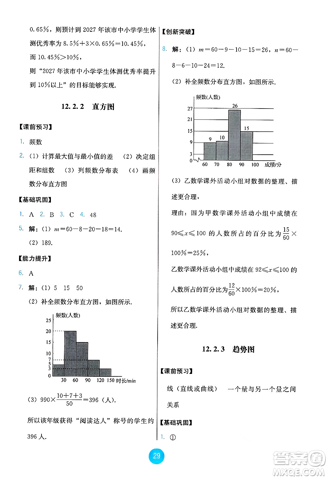 人民教育出版社2025年春能力培養(yǎng)與測試七年級數(shù)學(xué)下冊人教版答案